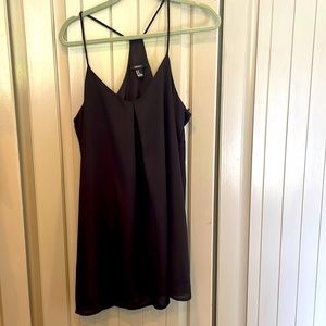 Black racer back dress